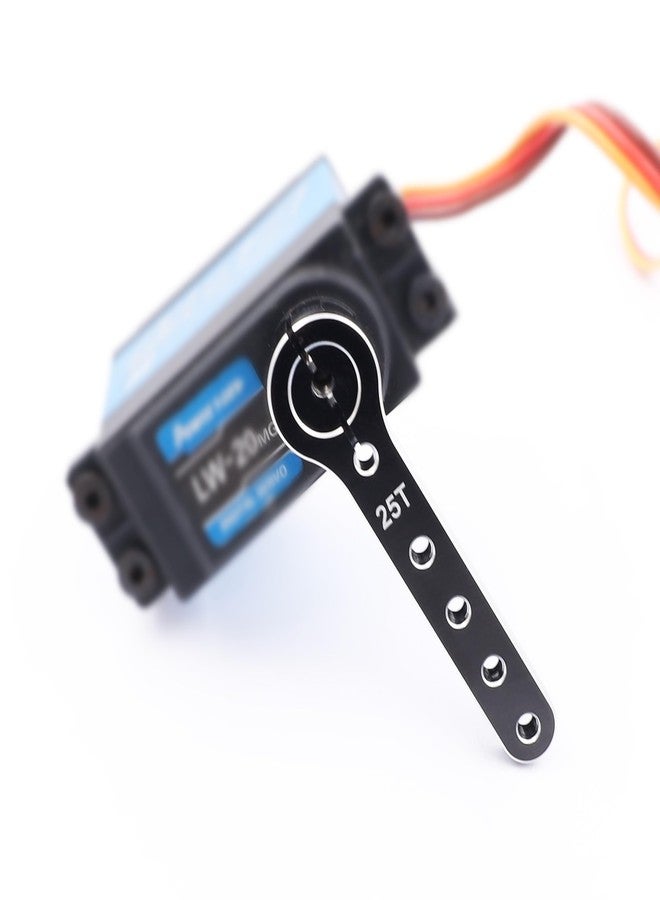 Raflot Servo Horn 56mm 25T Metal Servo Arm Extension Servo Horn for 30-100CC Balsa Airplanes 1/10 RC Crawler Car Boat Futaba HSP Wltoys Axial SCX10 Parts(2PCS Black) - Image 5